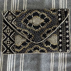 Lulus Navy Beaded Clutch